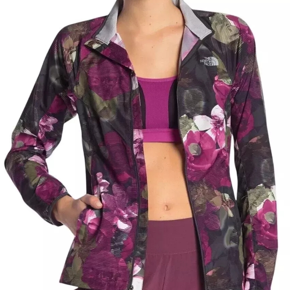 THE NORTH FACE Women's Lightweight Windbreaker Jacket Sz Small Floral